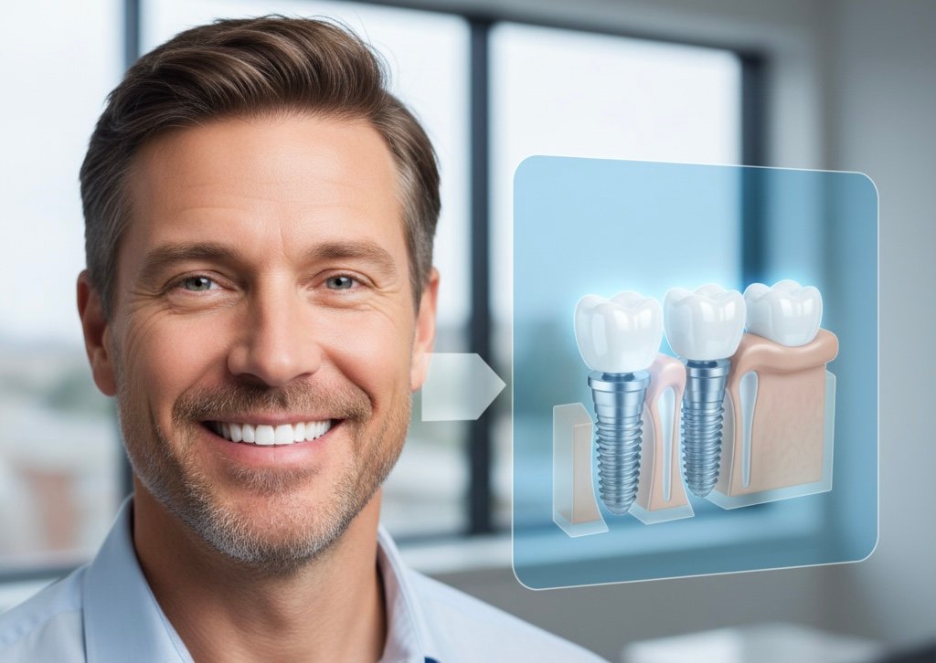 Dental implants happy face