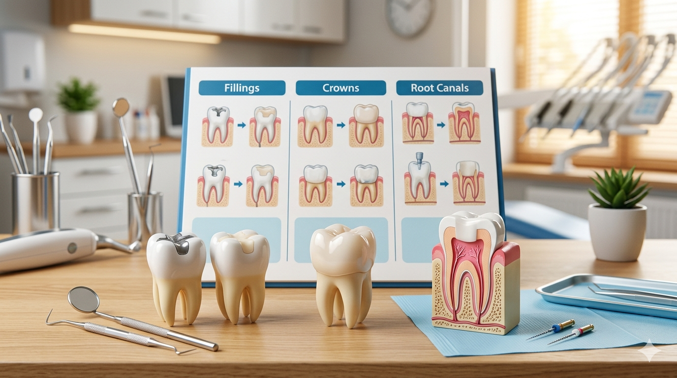 Tooth Repair Options: Fillings, Crowns, or Root Canals?